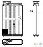 Радиатор печки CITROEN C5 III (RD_),C5 III Break (TD_),C6 (TD_) PEUGEOT 407 (6D_),407 SW (6E_),407 купе (6C_)