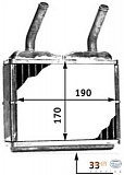Радиатор печки OPEL KADETT E (39_, 49_),KADETT E Combo (38_, 48_),KADETT E кабрио (43B_),KADETT E Хэтчбек (33_, 34_, 43_, 44_),KADETT E универсал (35_, 36_, 45_, 46_),KADETT E фургон (37_, 47_)