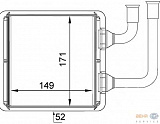 Радиатор печки, установка задней части FORD GALAXY (WGR),GALAXY SEAT ALHAMBRA (7V8, 7V9) VW SHARAN (7M8, 7M9, 7M6)