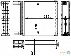 Радиатор печки FORD TAUNUS '80 (GBS, GBNS),TAUNUS (GBFK),TAUNUS (GBTK),TAUNUS (GBTS, GBFS, CBTS),TAUNUS Turnier (GBNK),TAUNUS Turnier (GBNS),TAUNUS ´80 Turnier (GBNS),TAUNUS купе (GBCK)