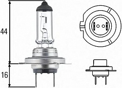 H7 12V- 55W (PX26d) Yellow light