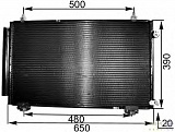 Конденсатор, кондиционер, с осушителем TOYOTA COROLLA (ZZE12_, NDE12_, ZDE12_),COROLLA Verso (ZDE12_, CDE12_),COROLLA седан (E15_),COROLLA седан (_E12J_, _E12T_),COROLLA универсал (_E12J_, _E12T_)