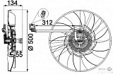 Вентилятор охлаждения двигателя LAND ROVER DISCOVERY III (TAA),RANGE ROVER SPORT (LS)