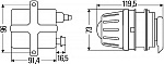 D50мм/80.2мм дальнего свет прожектор (Ref.17.5) Модуль Ксенон Premium (D2S, с блоком и рамкой)