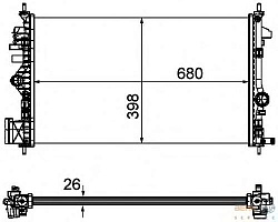 Радиатор охлаждения двигателя OPEL INSIGNIA,INSIGNIA Sports Tourer,INSIGNIA седан SAAB 9-5 (YS3G)