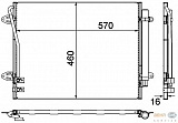 Конденсатор, кондиционер, с осушителем VW CC (358),PASSAT (362),PASSAT (3C2),PASSAT ALLTRACK (365),PASSAT CC (357),PASSAT Variant (365)