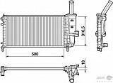 Радиатор охлаждения двигателя FIAT PUNTO (188),PUNTO Van (188AX)