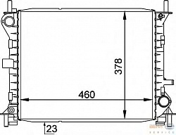 Радиатор охлаждения двигателя FORD FOCUS (DAW, DBW),FOCUS седан (DFW),FOCUS универсал (DNW)