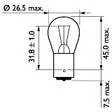 Лампа P21W 24V-21W (BA15s) (блистер 2шт.)