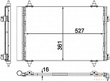 Конденсатор, кондиционер, с осушителем PEUGEOT 3008,5008